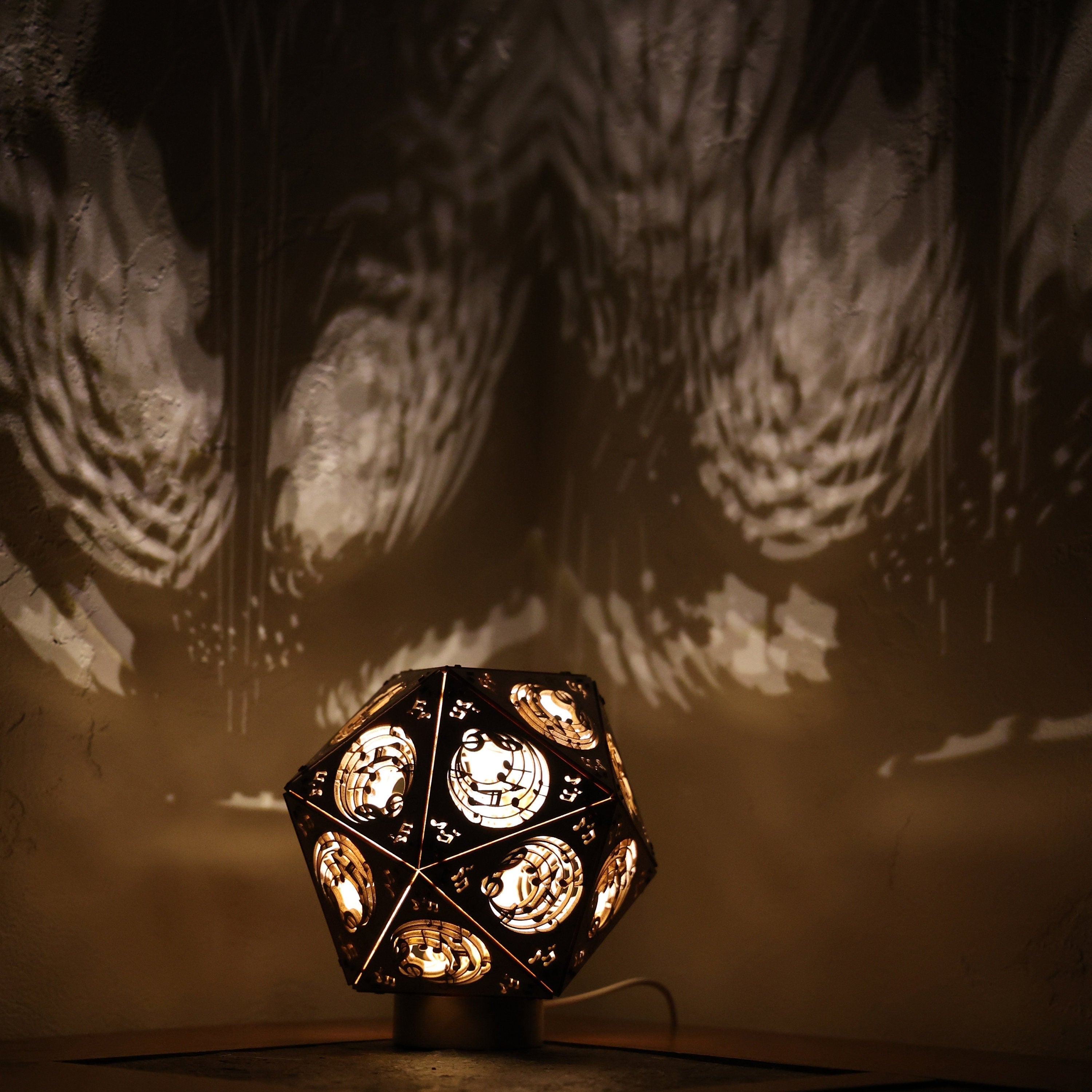 Music Notes LED Shadow Lamp: D20 Sound Studio Decor