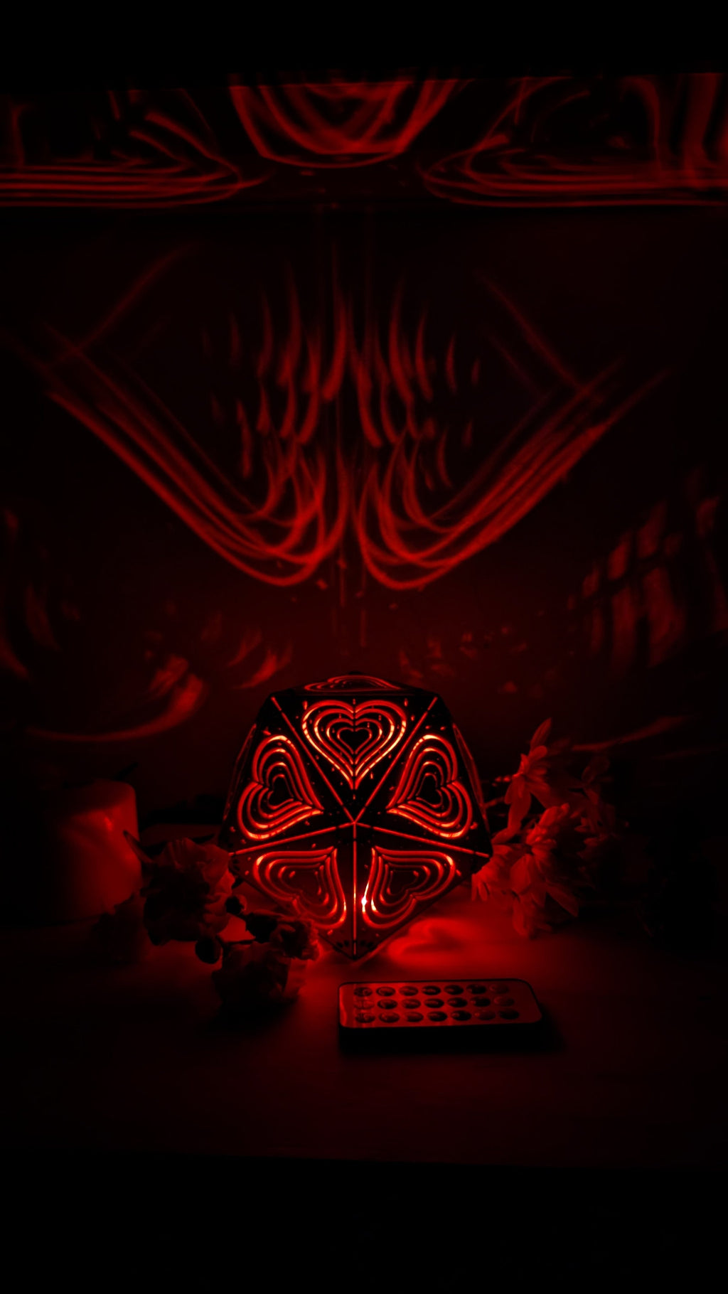 Valentines Day Light, Girls Nightlight, Cordless Nightstand Light, Valentines Day Gift, Shadow Lamp, Special Gift For Her