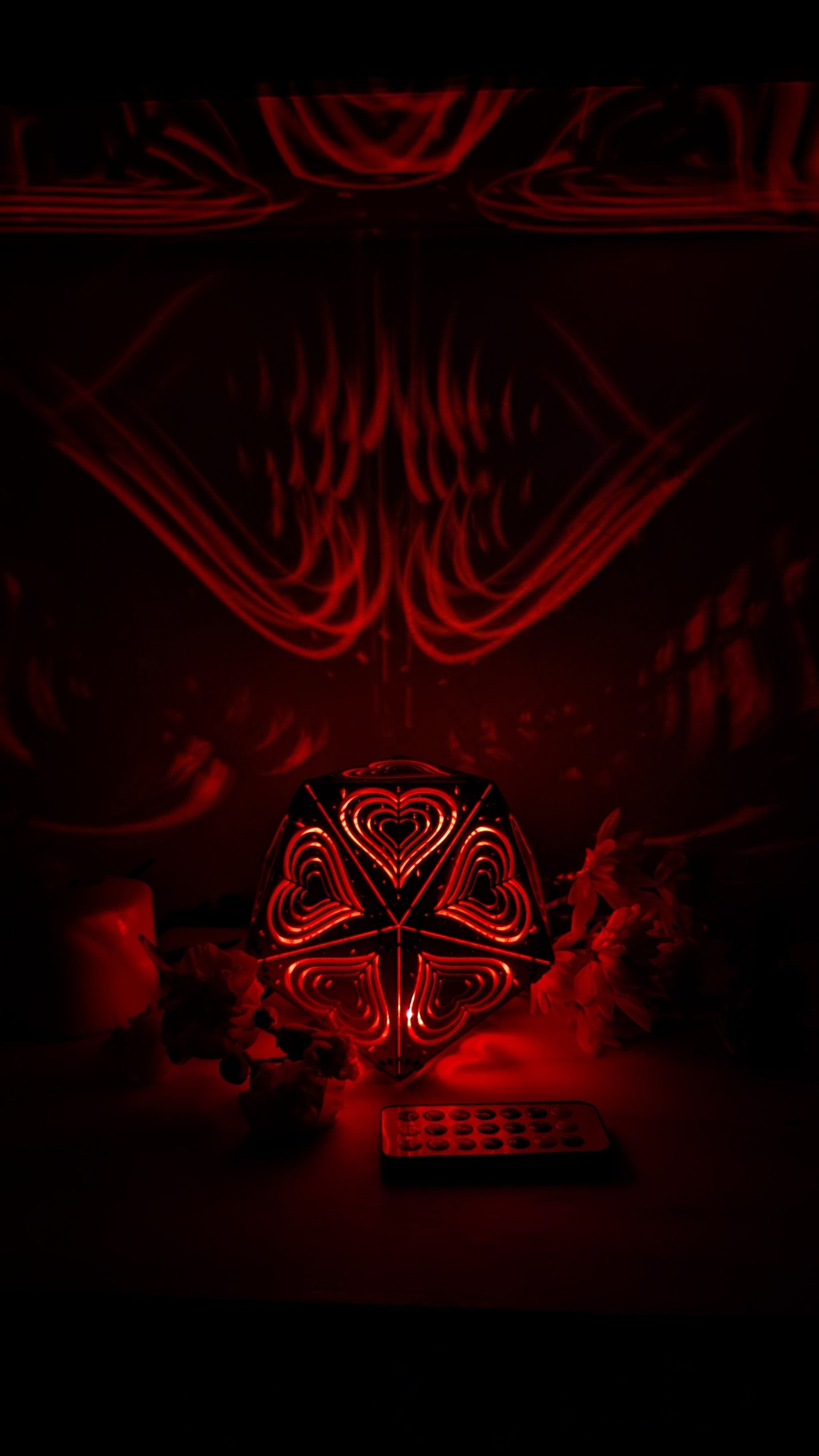 Valentines Day Light, Girls Nightlight, Cordless Nightstand Light, Valentines Day Gift, Shadow Lamp, Special Gift For Her