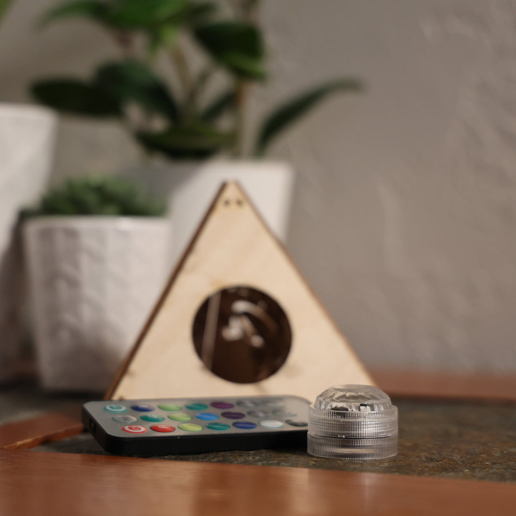 Memorial Cardinal LED Lamp: Wooden Bird Art, Remembrance Gift