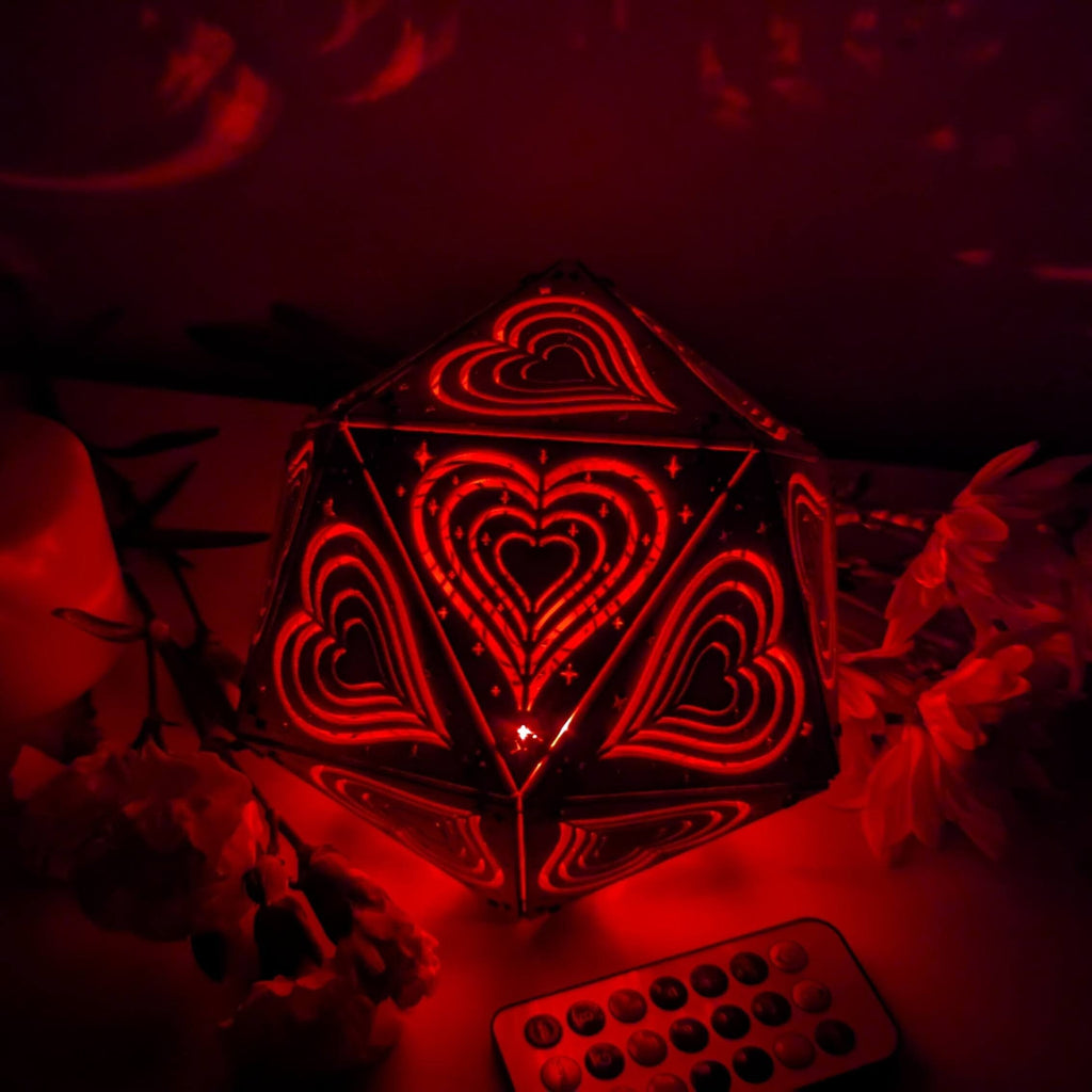 Valentines Day Light, Girls Nightlight, Cordless Nightstand Light, Valentines Day Gift, Shadow Lamp, Special Gift For Her