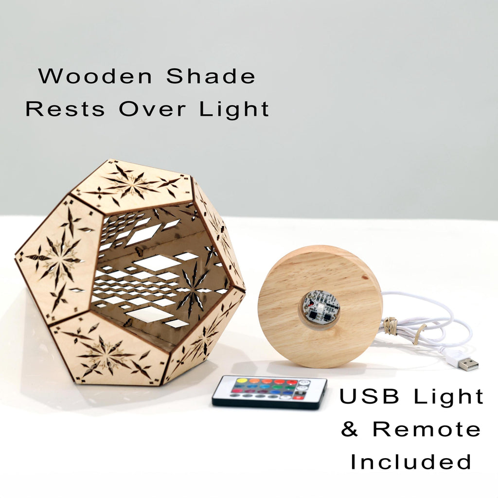 Boho Diamond Table Lamp: Light-Projecting Geometric Decor