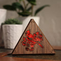 Memorial Cardinal LED Lamp: Wooden Bird Art, Remembrance Gift