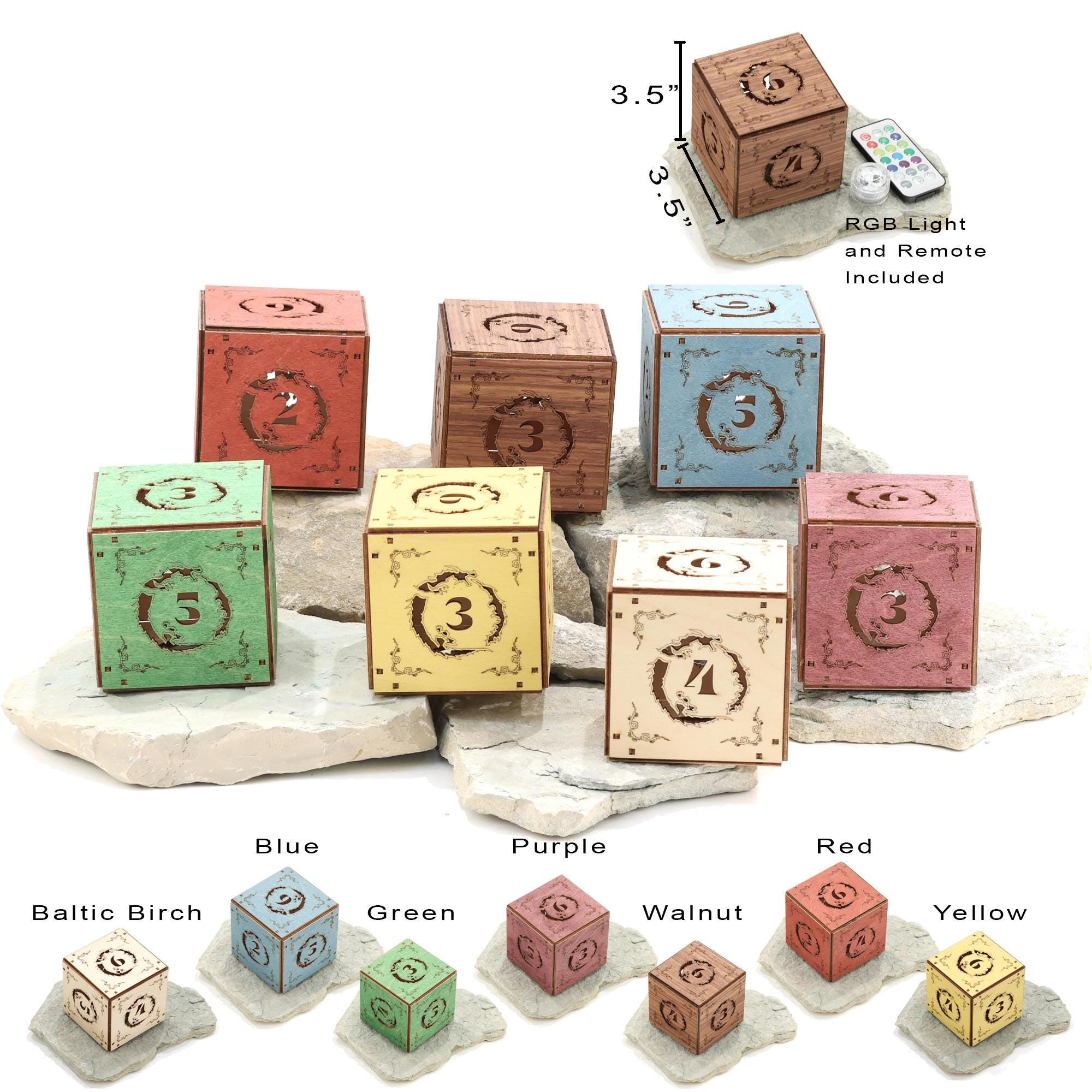 Dragon D&D D20 Dice Lamp - Cordless RGB Unique Dungeons & Dragons Gift