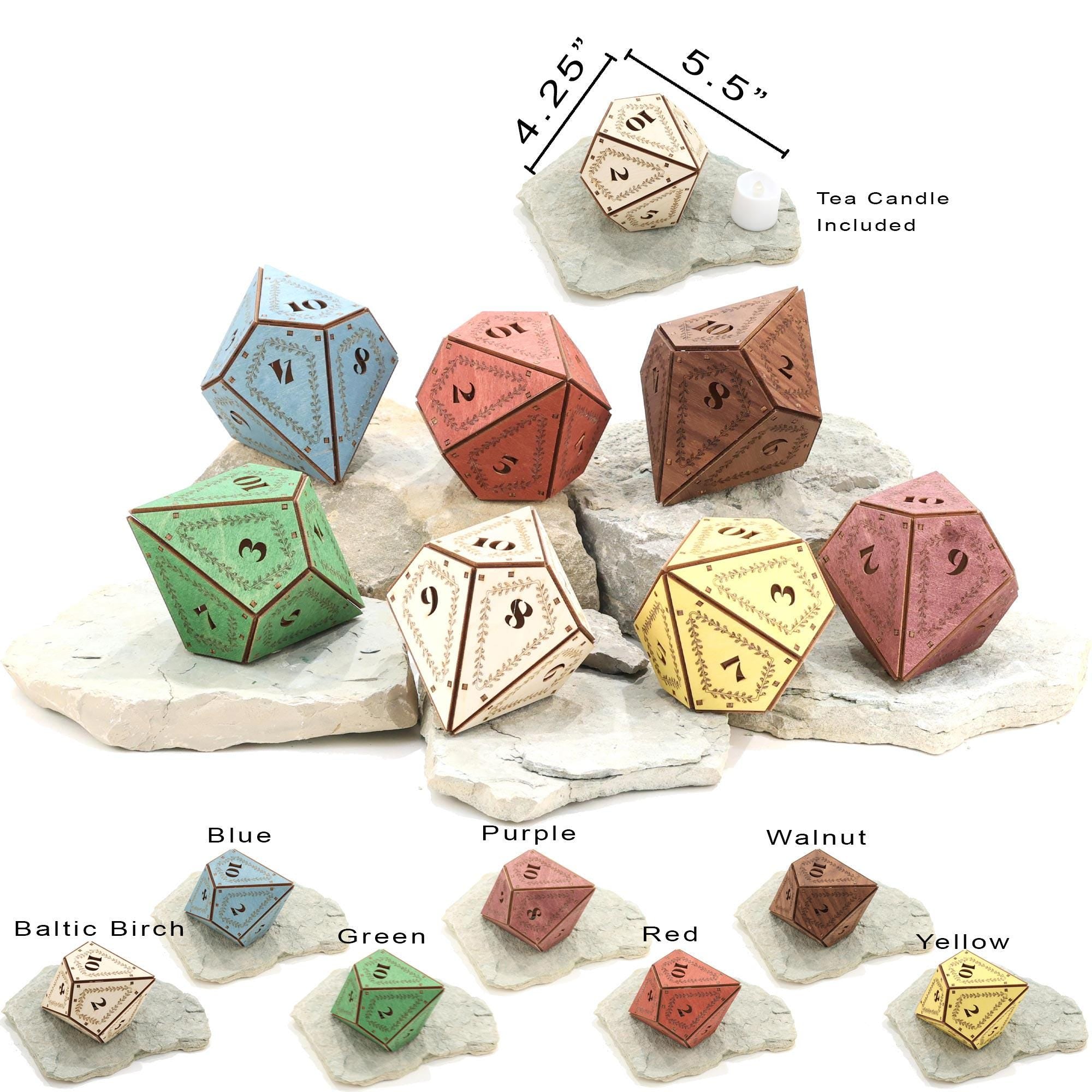 DnD Dice Light: D20 D12 D10 D8 D6 D4, Dungeons and Dragons Decor