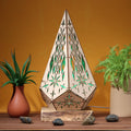 Boho Diamond Table Lamp: Light-Projecting Geometric Decor