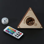 Butterfly Pyramid Lamp, Wooden LED Color Changing Night Light with Remote, Butterfly Accent Light, Nature Decor Table Lamp
