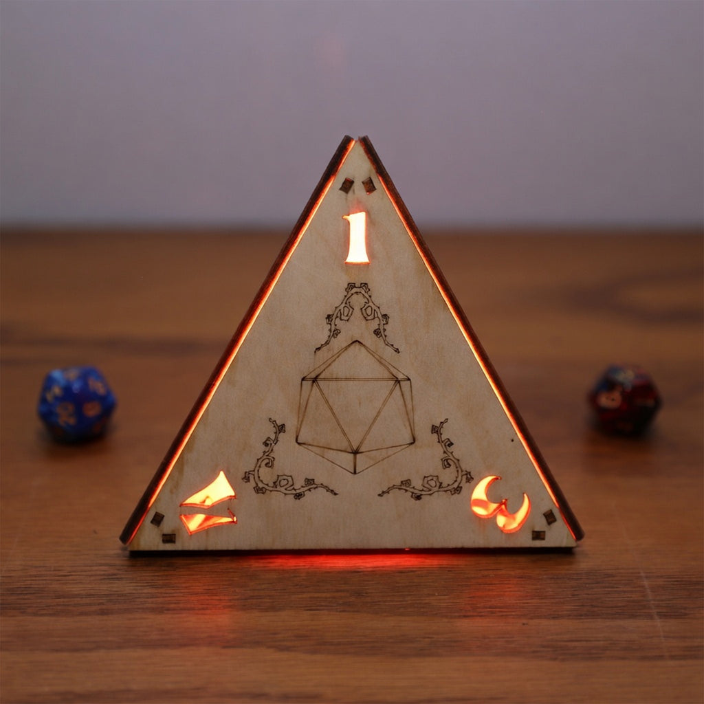 Dragon Dice Lamp - DnD Tabletop RPG Decor