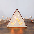 Dragonfly Whisper Pyramid Accent Light, Wooden RGB LED Color Changing Lamp with Remote