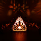 Butterfly Pyramid Lamp, Wooden LED Color Changing Night Light with Remote, Butterfly Accent Light, Nature Decor Table Lamp