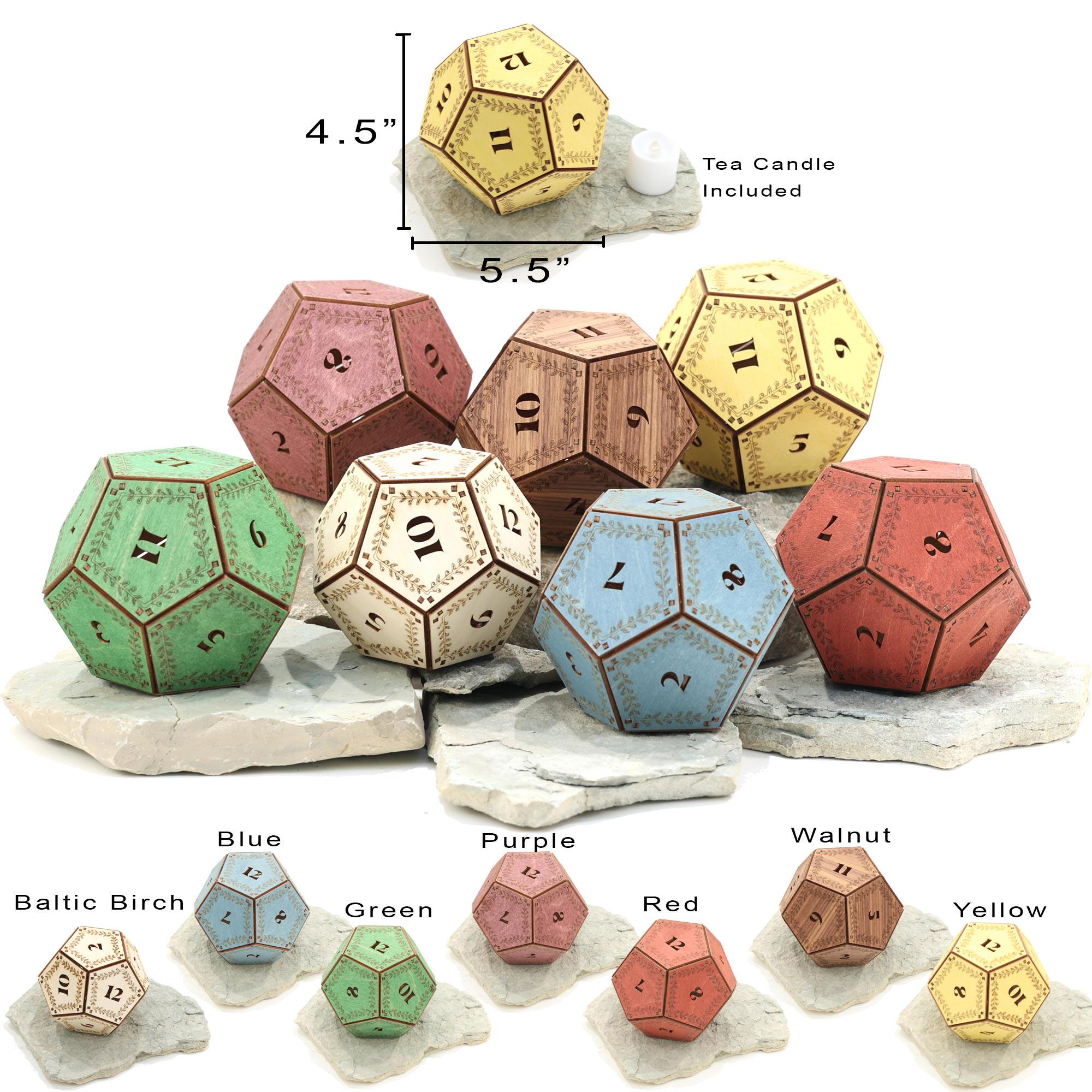 DnD Dice Light: D20 D12 D10 D8 D6 D4, Dungeons and Dragons Decor