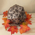 Autumn Pumpkin Shadow Lamp: Lasercut Maple Leaf Bohemian Nightlight - Five Penny Piece