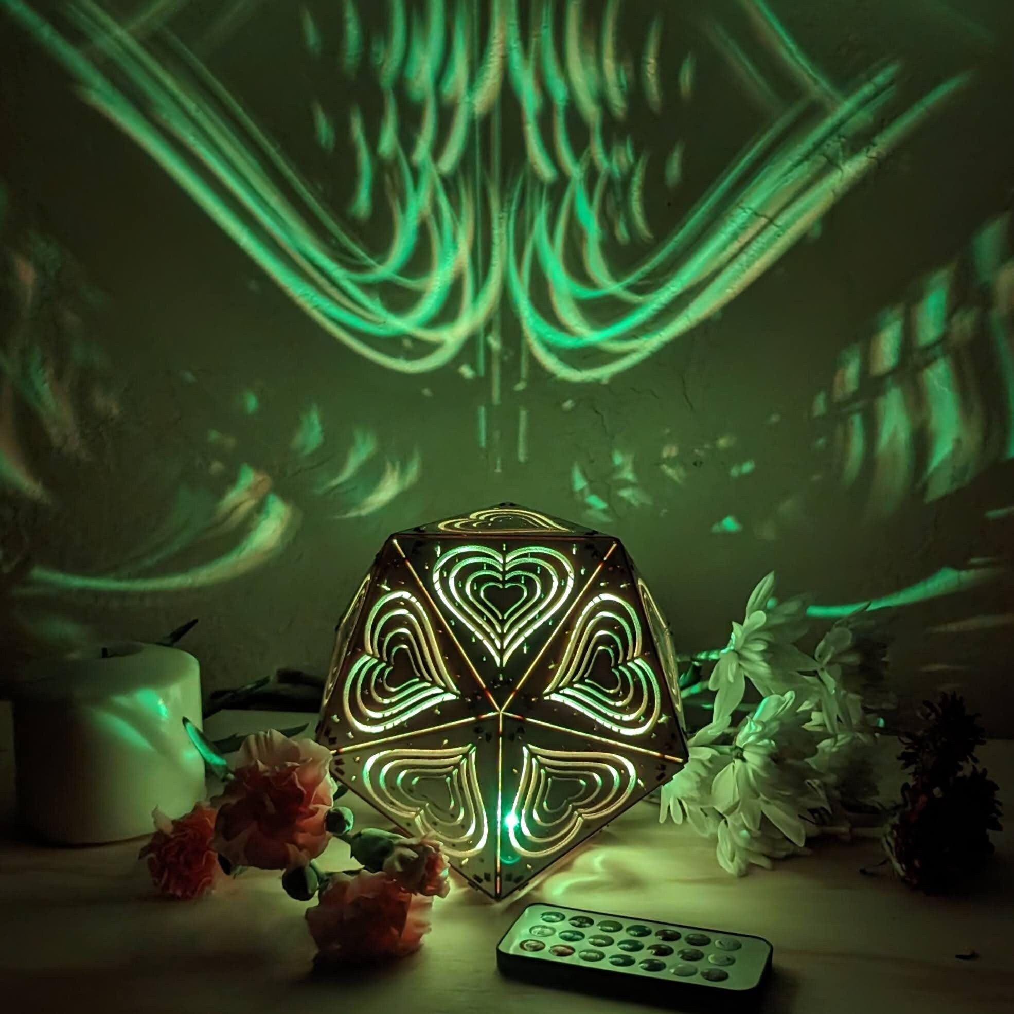 Valentines Day Light, Girls Nightlight, Cordless Nightstand Light, Valentines Day Gift, Shadow Lamp, Special Gift For Her