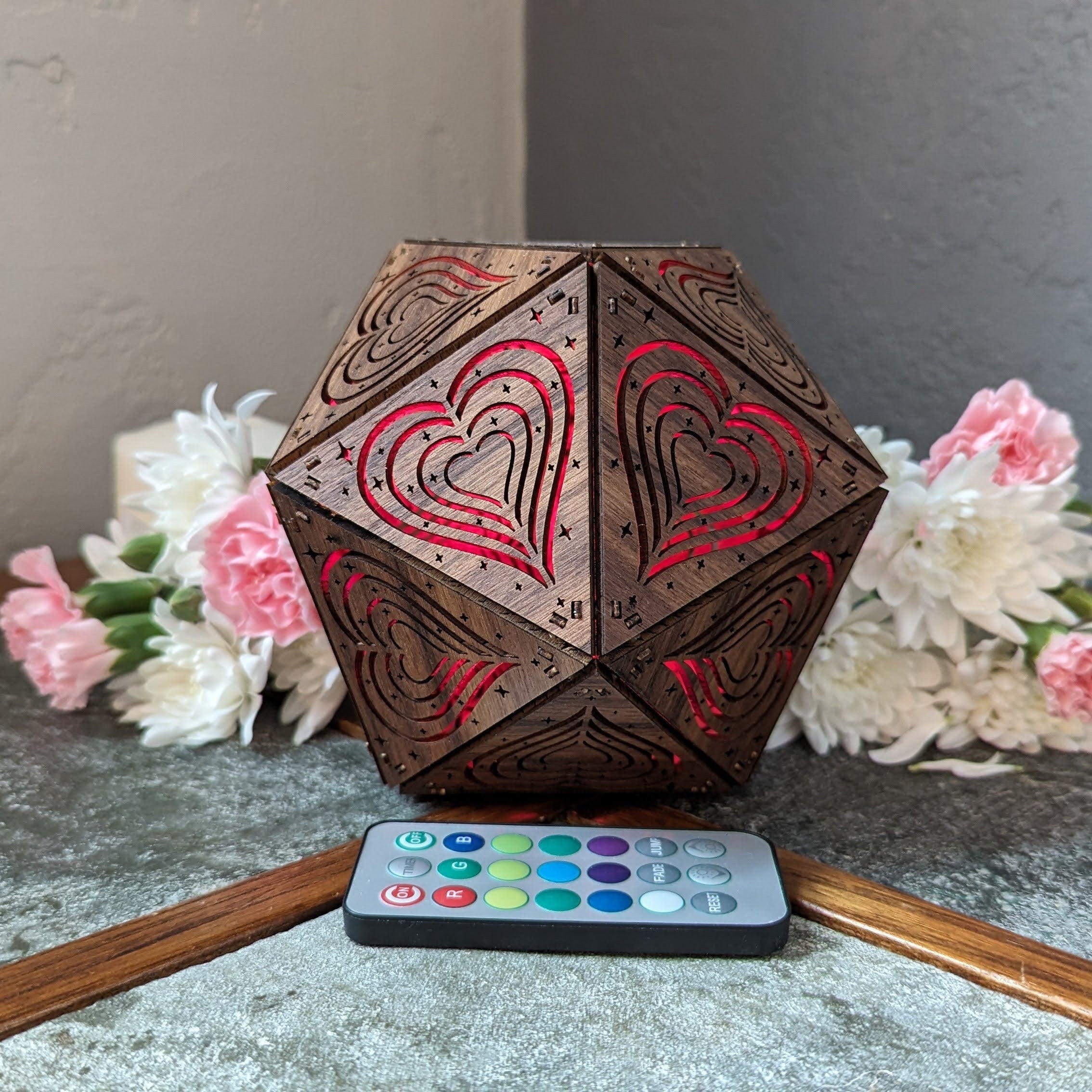 Valentines Day Light, Girls Nightlight, Cordless Nightstand Light, Valentines Day Gift, Shadow Lamp, Special Gift For Her