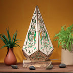 Boho Diamond Table Lamp: Light - Projecting Geometric Decor - Five Penny Piece