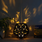 Butterfly Dragonfly Shadow Lamp: Geometric Wood Lantern - Five Penny Piece