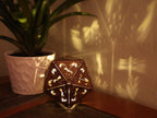 Butterfly Dragonfly Shadow Lamp: Geometric Wood Lantern - Five Penny Piece