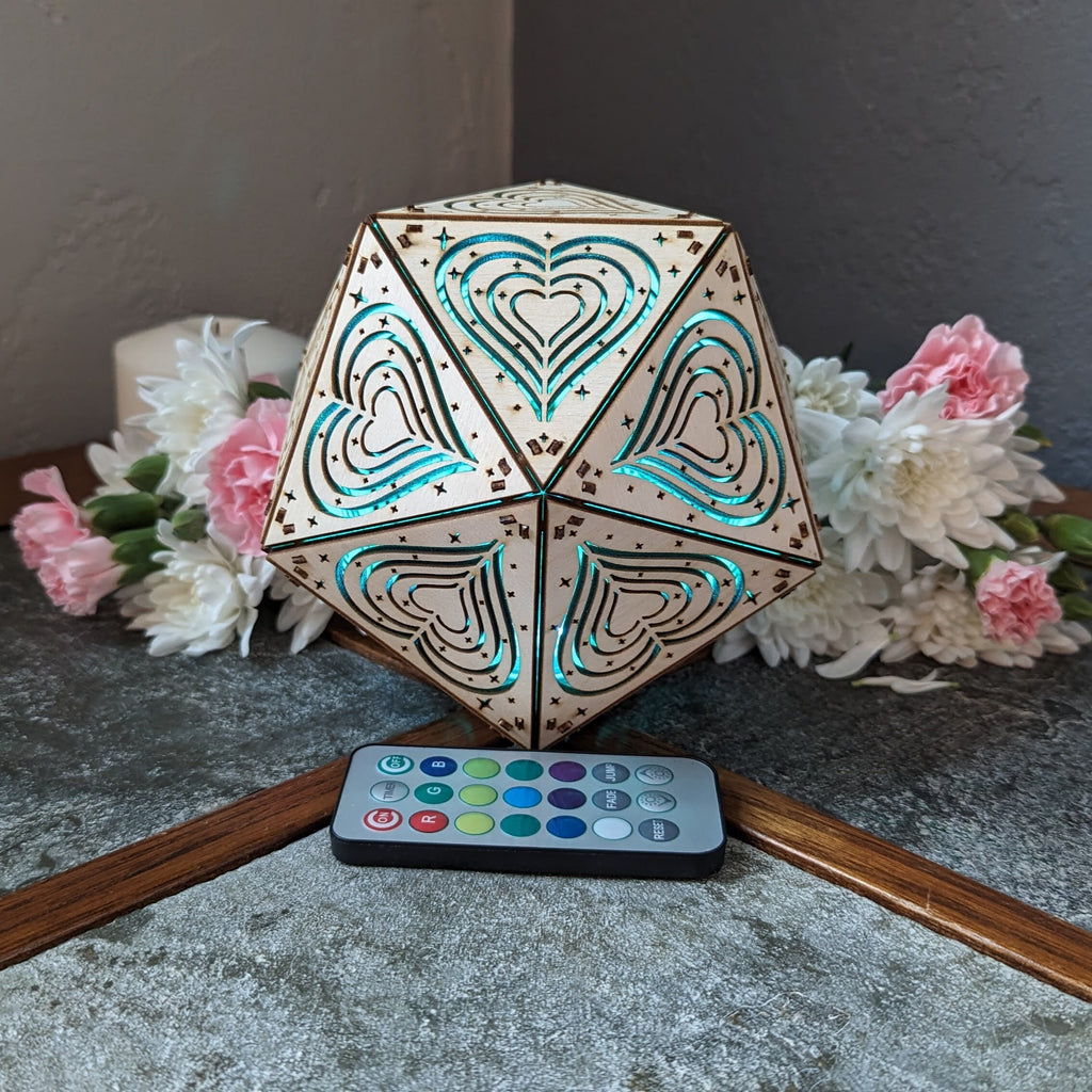 Valentines Day Light, Girls Nightlight, Cordless Nightstand Light, Valentines Day Gift, Shadow Lamp, Special Gift For Her