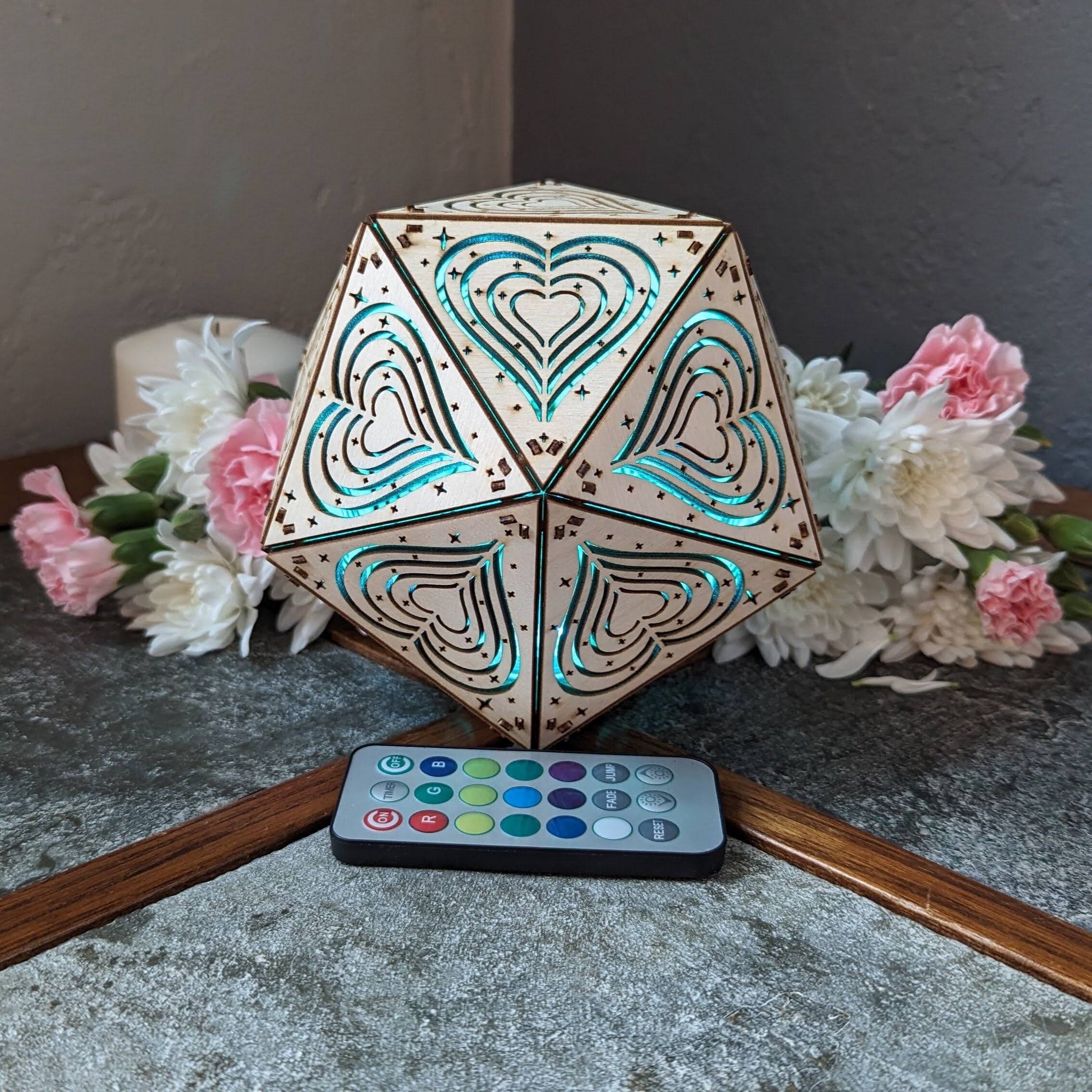 Valentines Day Light, Girls Nightlight, Cordless Nightstand Light, Valentines Day Gift, Shadow Lamp, Special Gift For Her