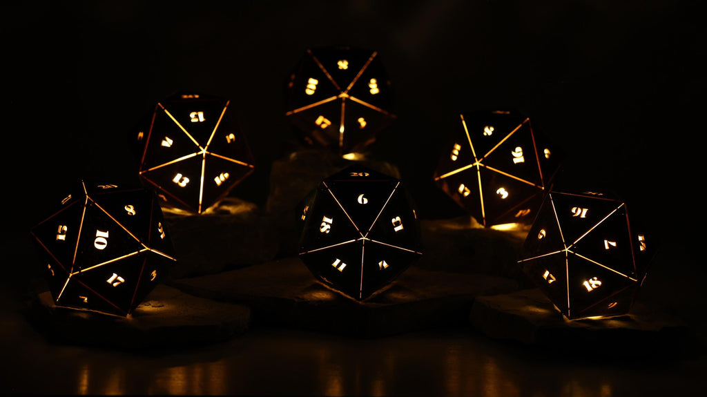 DnD Dice Light: D20 D12 D10 D8 D6 D4, Dungeons and Dragons Decor
