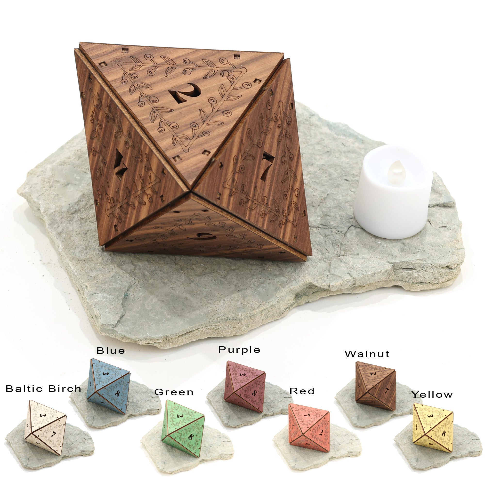 DnD Dice Light: Tabletop RPG Themed Lamp - Five Penny Piece