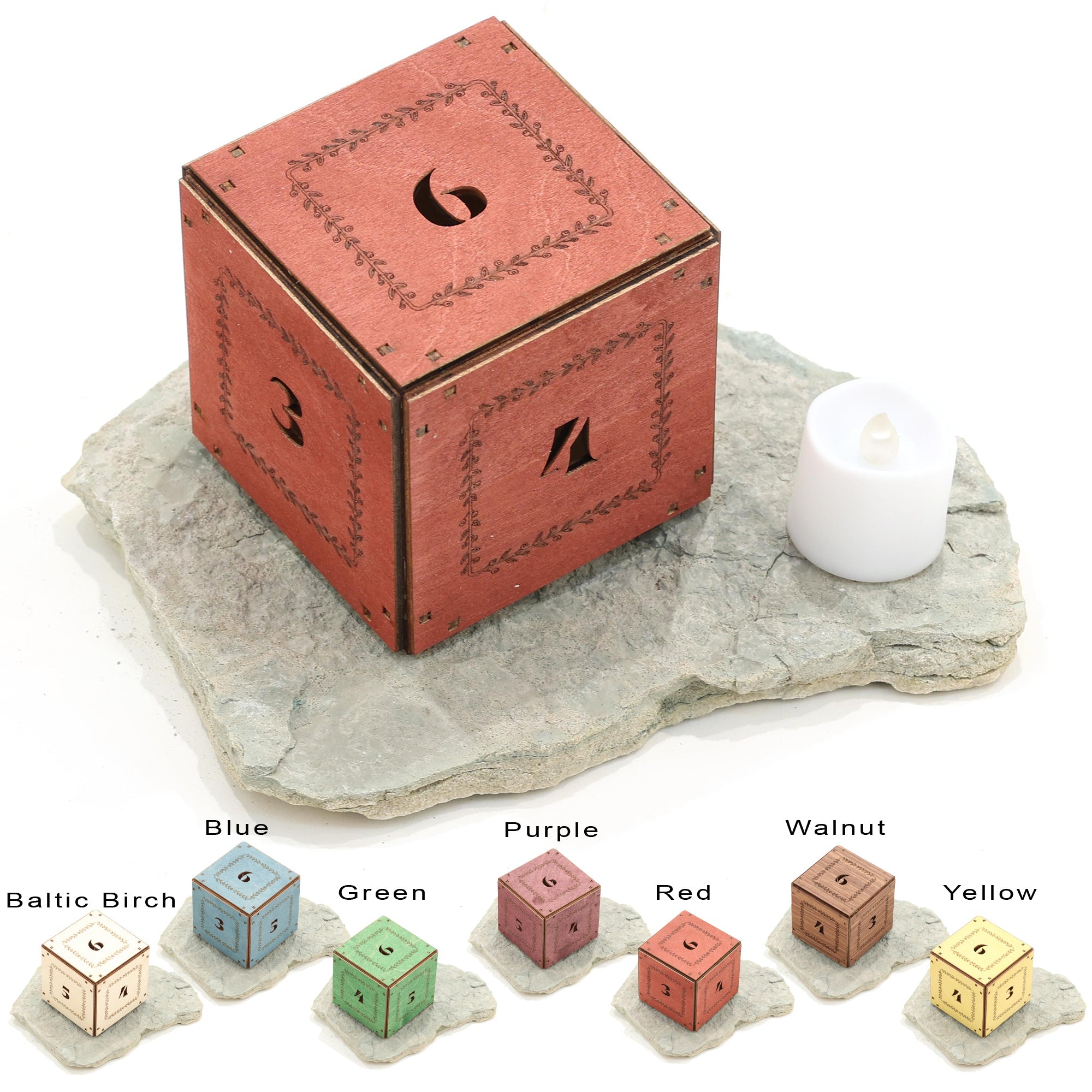 DnD Dice Light: Tabletop RPG Themed Lamp - Five Penny Piece