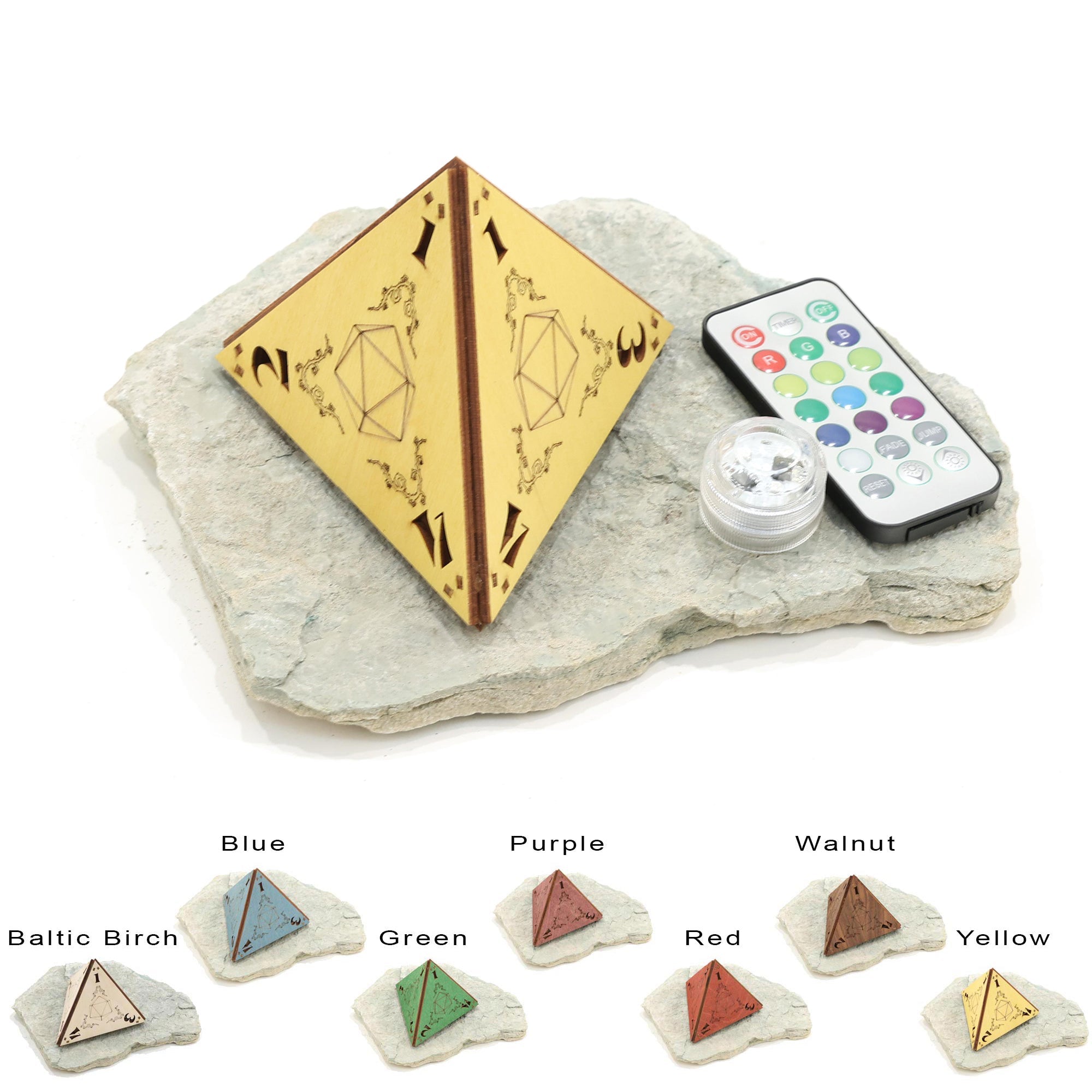 Dragon Dice Lamp - DnD Tabletop RPG Decor - Five Penny Piece