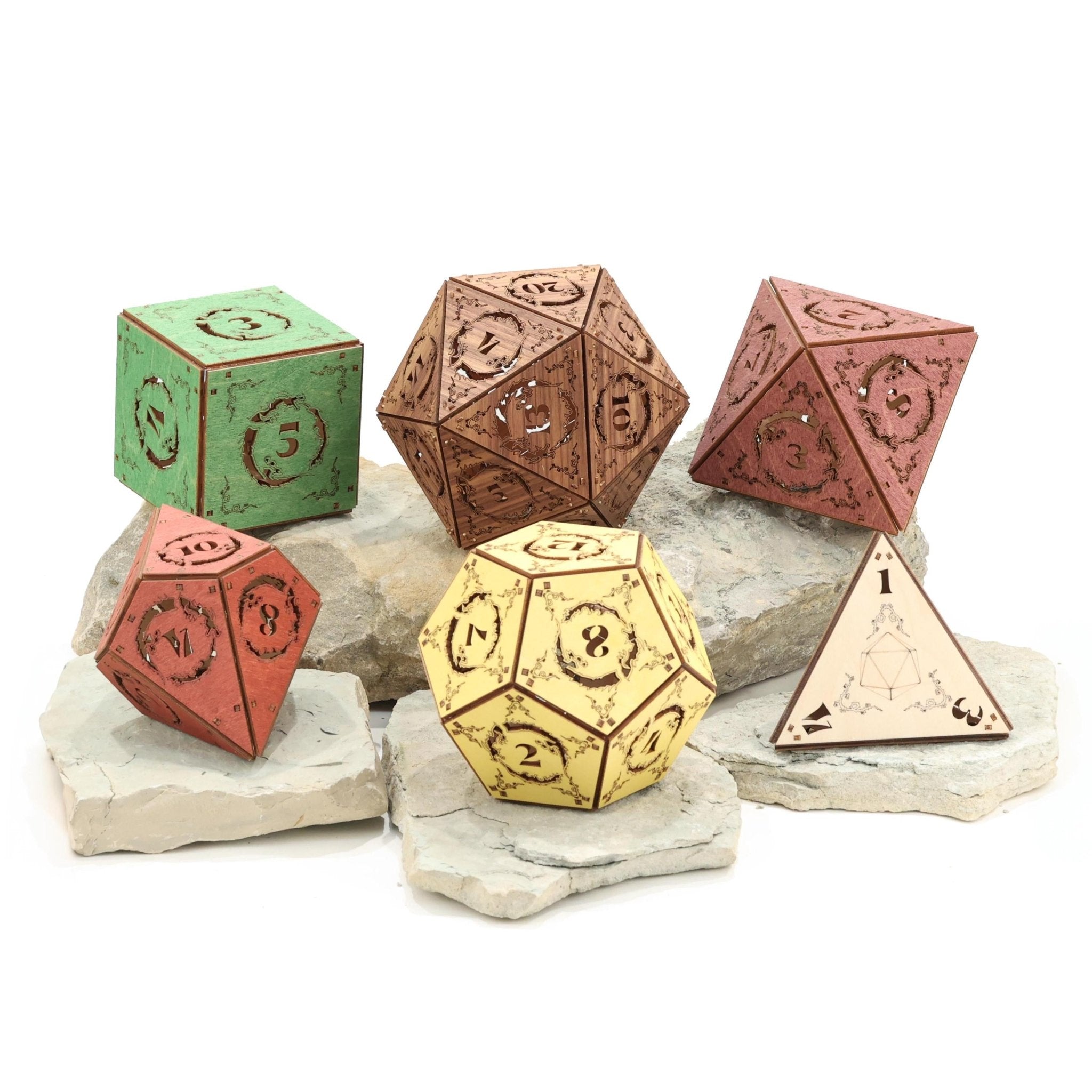Dragon Dice Lamp - DnD Tabletop RPG Decor - Five Penny Piece
