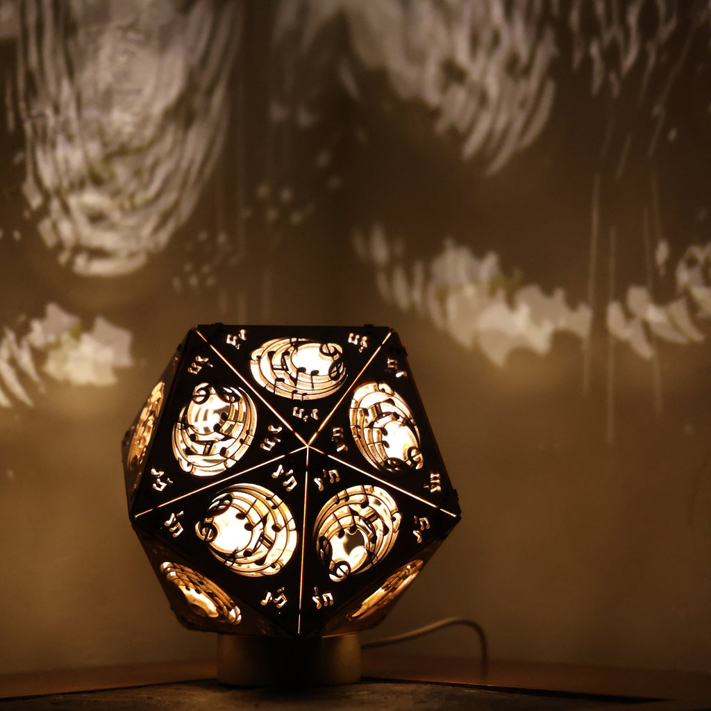 Music Notes LED Shadow Lamp: D20 Sound Studio Decor