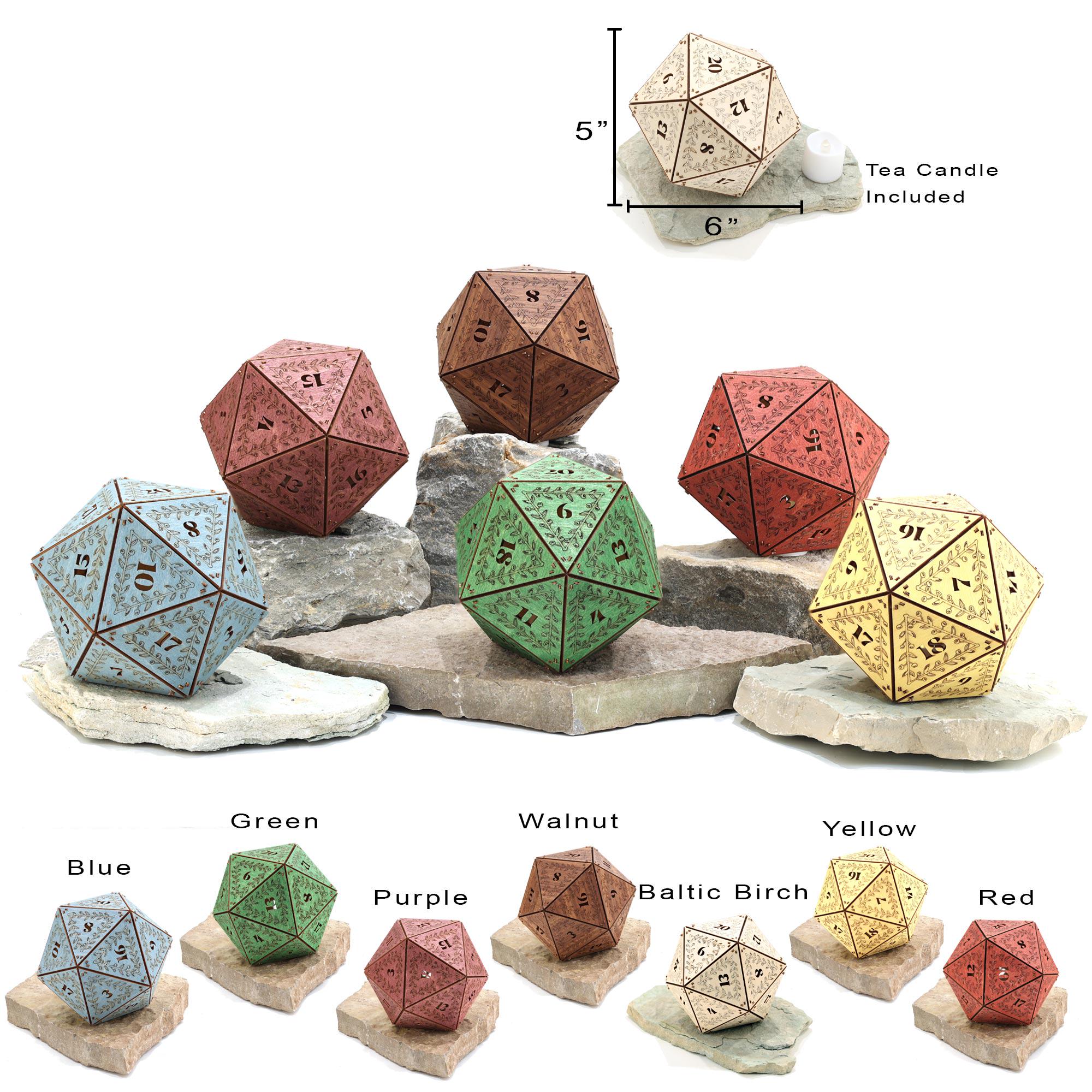 DnD Dice Light: D20 D12 D10 D8 D6 D4, Dungeons and Dragons Decor