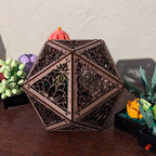Lotus Blossom Shadow Lamp: Geometric Wood Nightlight, Zen Decor - Five Penny Piece