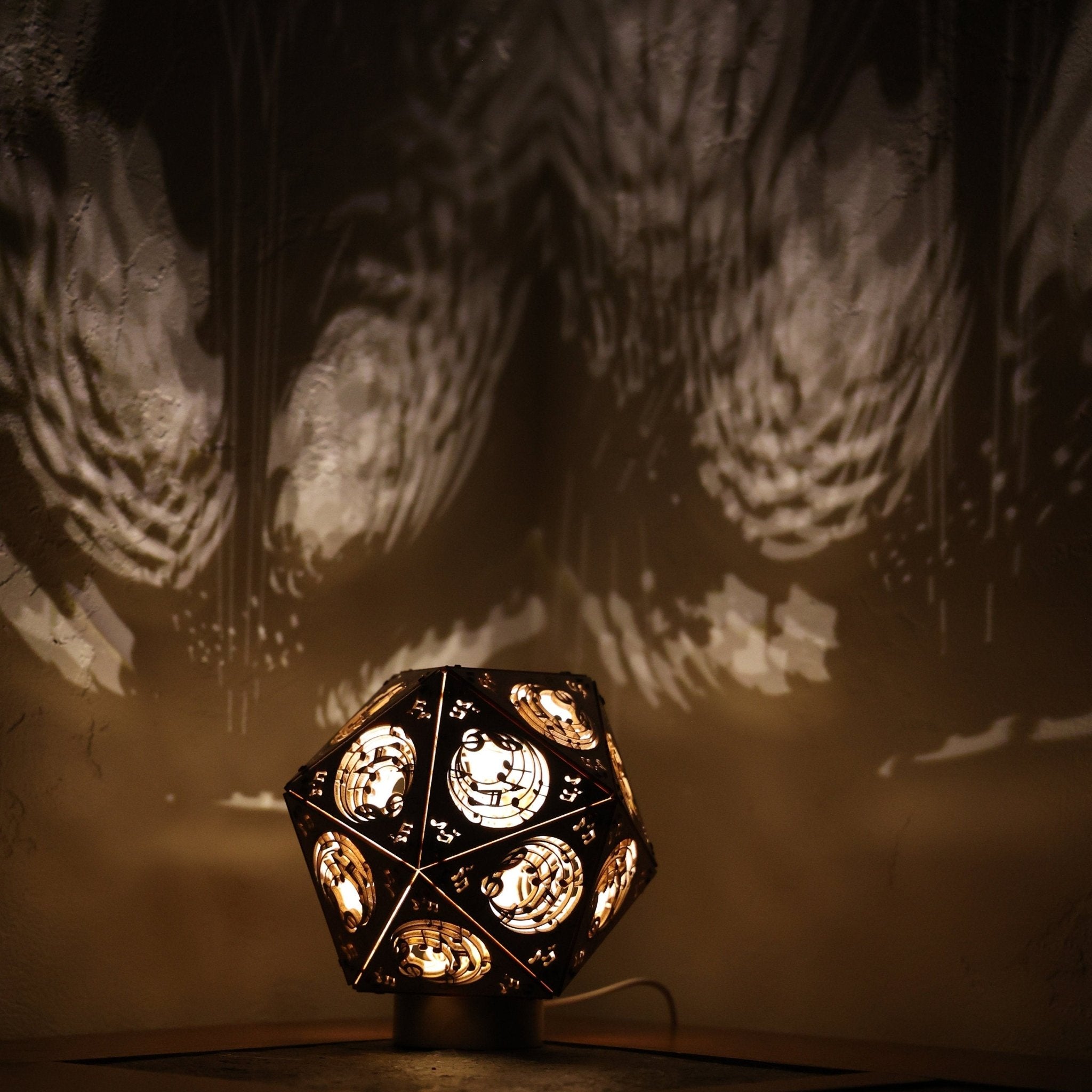 Music Notes LED Shadow Lamp: D20 Sound Studio Decor - Five Penny Piece