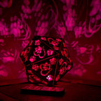 Paw Print LED Lamp: Geometric Wooden Dog Lover Light - Five Penny Piece