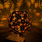 Paw Print LED Lamp: Geometric Wooden Dog Lover Light - Five Penny Piece