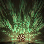 Paw Print LED Lamp: Geometric Wooden Dog Lover Light - Five Penny Piece