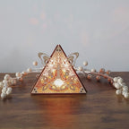 Butterfly Pyramid Lamp, Wooden LED Color Changing Night Light with Remote, Butterfly Accent Light, Nature Decor Table Lamp