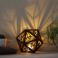 Trinity Triangle LED Shadow Lamp: D20 Mandala Lantern - Five Penny Piece