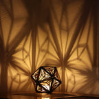 Trinity Triangle LED Shadow Lamp: D20 Mandala Lantern - Five Penny Piece