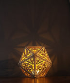 Trinity Triangle LED Shadow Lamp: D20 Mandala Lantern - Five Penny Piece