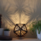 Trinity Triangle LED Shadow Lamp: D20 Mandala Lantern - Five Penny Piece