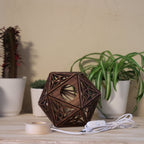 Trinity Triangle LED Shadow Lamp: D20 Mandala Lantern - Five Penny Piece