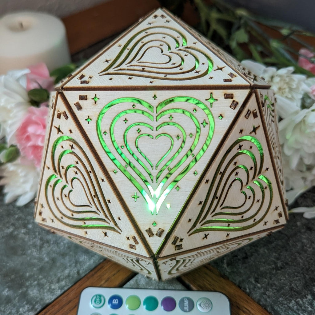 Valentines Day Light, Girls Nightlight, Cordless Nightstand Light, Valentines Day Gift, Shadow Lamp, Special Gift For Her - Five Penny Piece