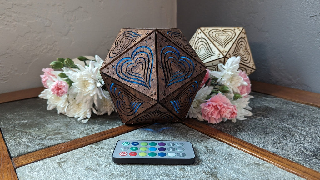 Valentines Day Light, Girls Nightlight, Cordless Nightstand Light, Valentines Day Gift, Shadow Lamp, Special Gift For Her - Five Penny Piece